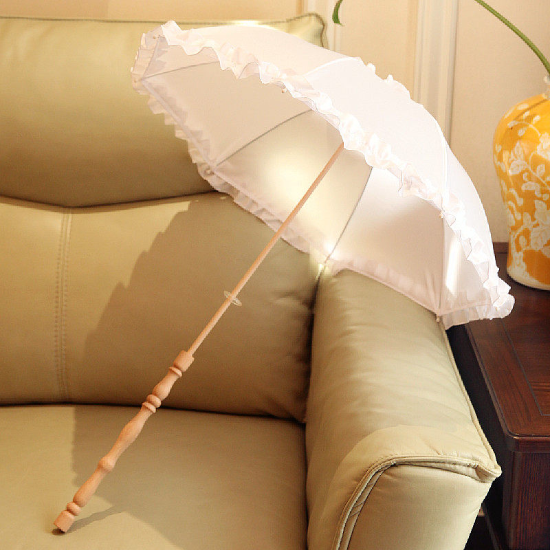 Cosplay Floating Prop - Floating feather parasol, wooden pole long-handled