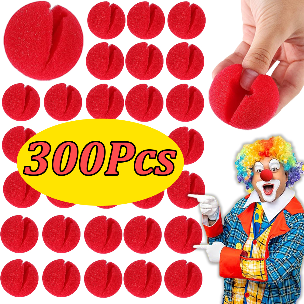 300Pcs -1 Red Funny Clown Nose - огляд і ціна Cosplay Prop Foam
