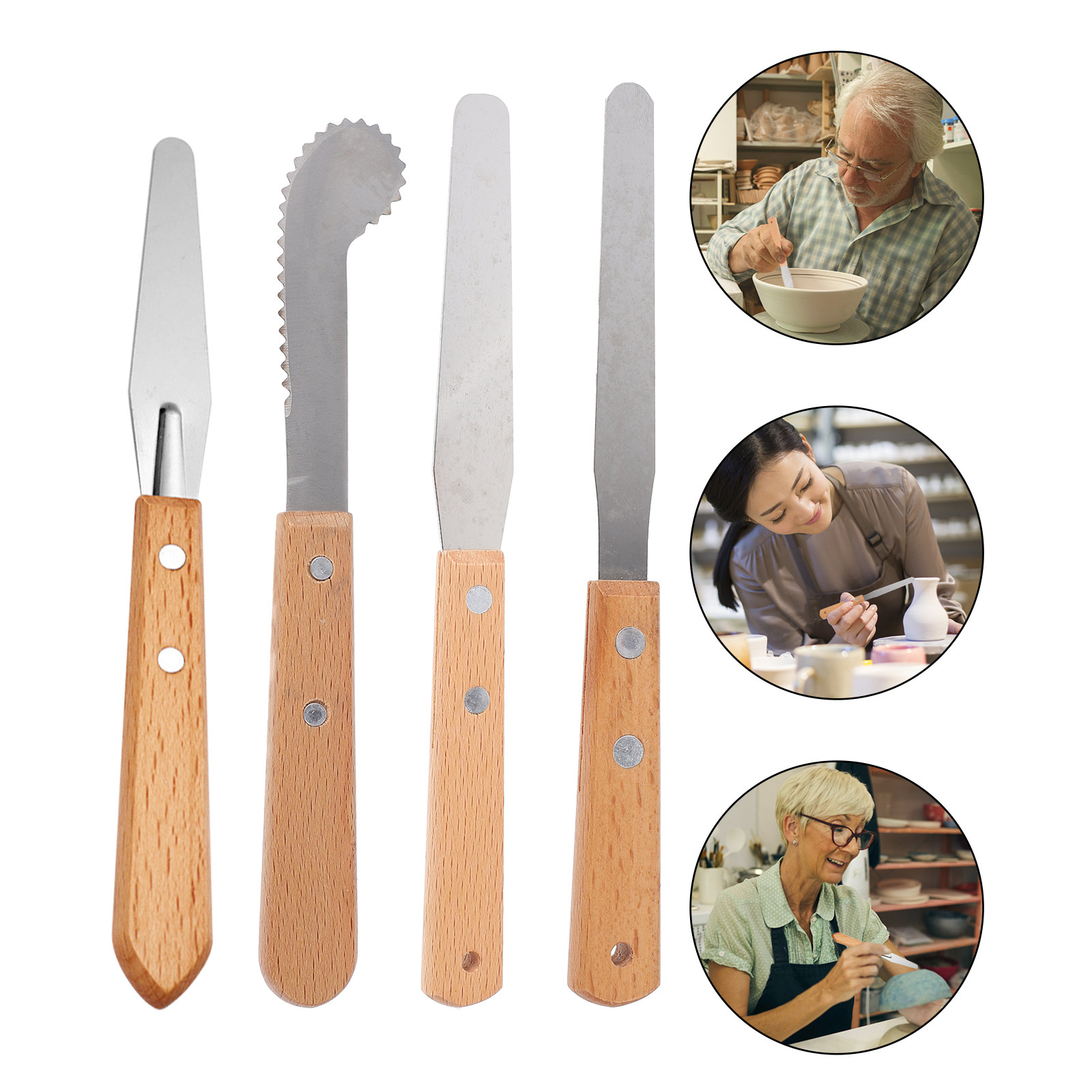 4Pcs Stainless Steel Palette K - огляд і ціна Craft Knife Set