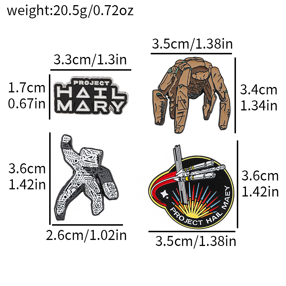 4pc Sci-Fi Enamel Pin Set Proj - огляд і ціна Cosplay Prop Bag