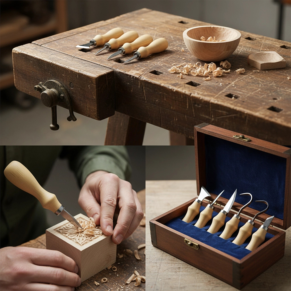 5pc Wood Carving Tools Set Oak - огляд і ціна Craft Knife Set