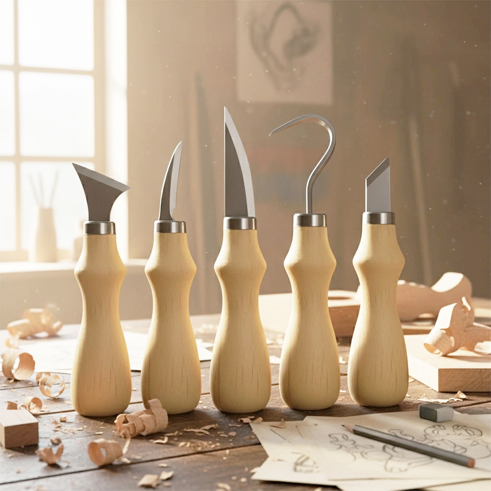 5pc Wood Carving Tools Set Oak - огляд і ціна Craft Knife Set